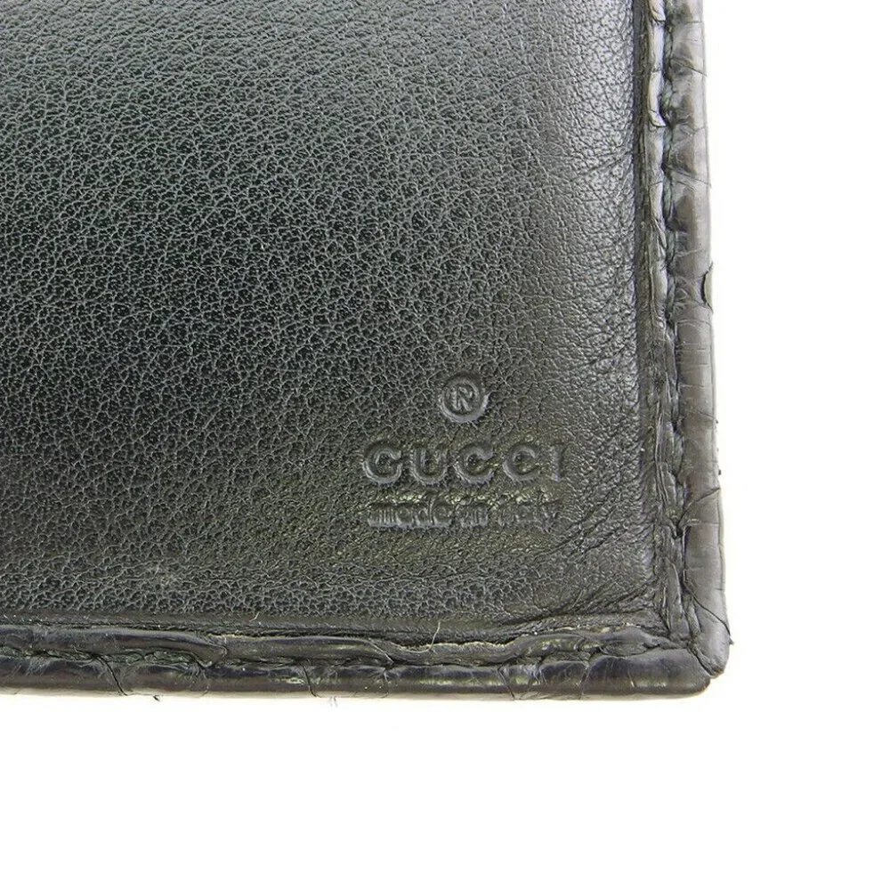 GUCCI Long Wallet Python Python Leather Authentic - Picture 3 of 11